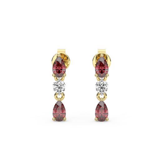 Lab Sapphire Mini Pia Earrings