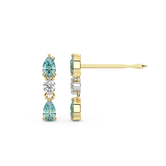 Mini Pia Earrings in Teal