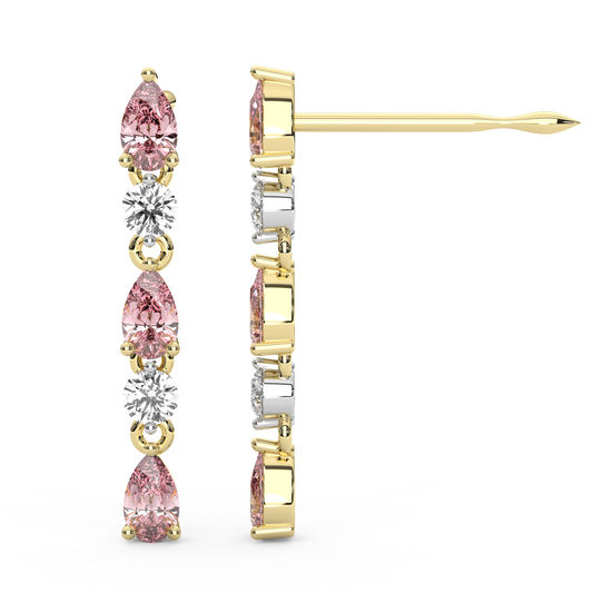 Pia Earrings in Pink