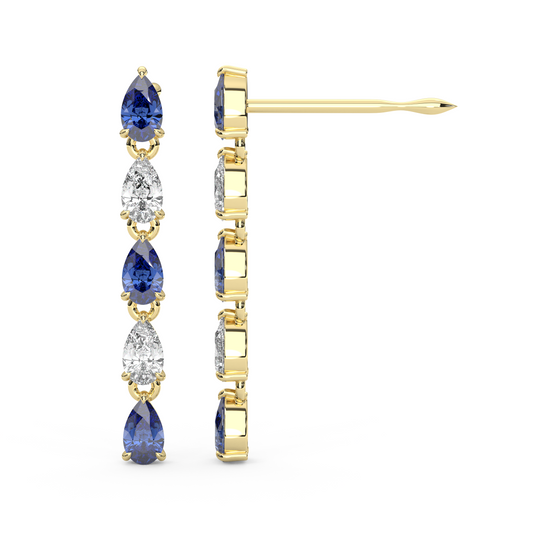 Esme Earrings in Blue Sapphire
