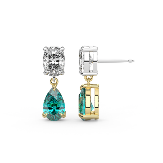 Raf Earrings in Teal