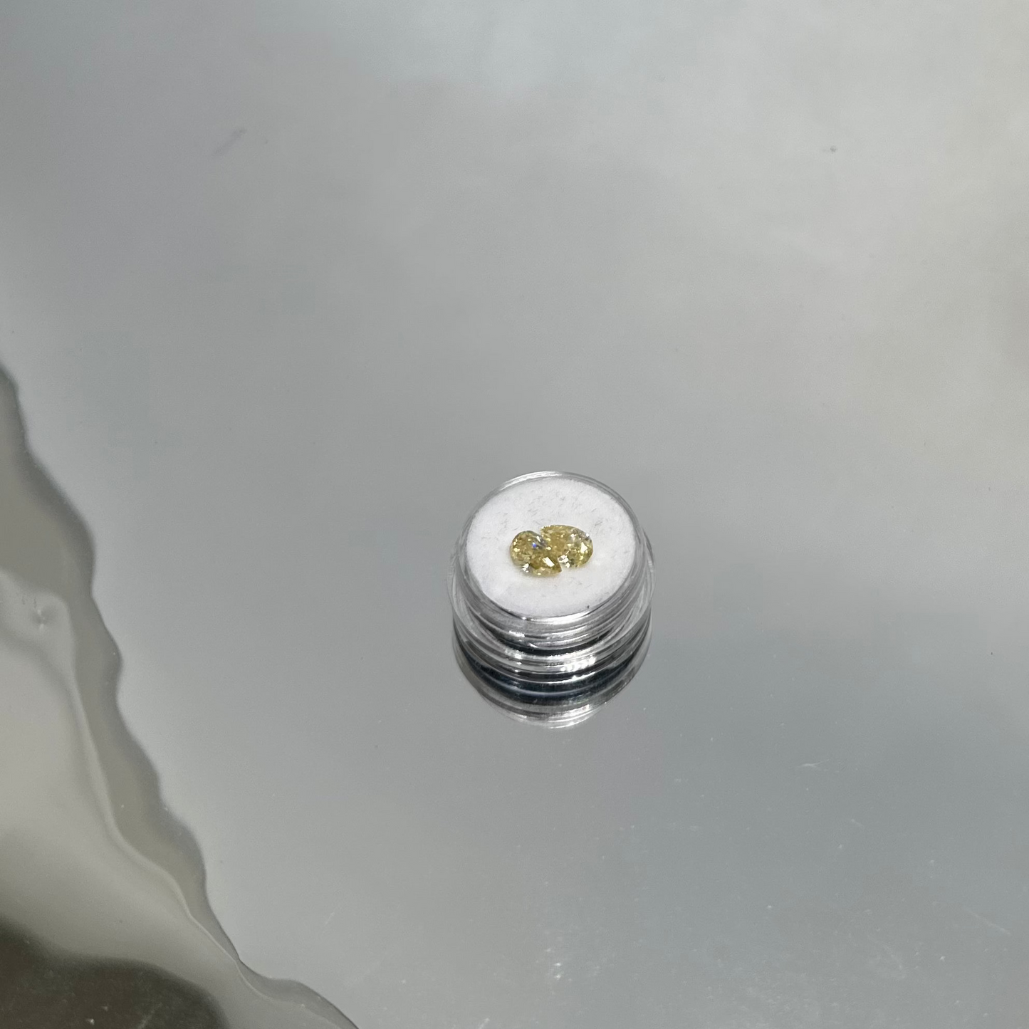 Yellow Pear Moissanite Enamel Ring