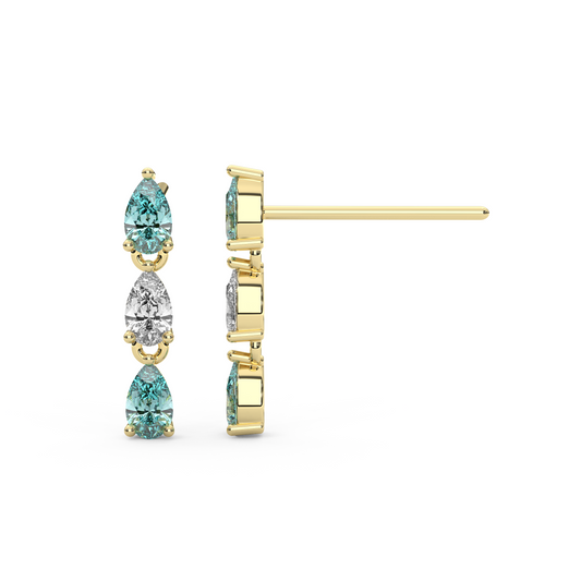 Mini Esme Earrings in Teal