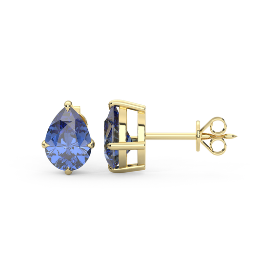 Lily Studs in Sapphire Blue