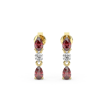 Lab Sapphire Mini Pia Earrings