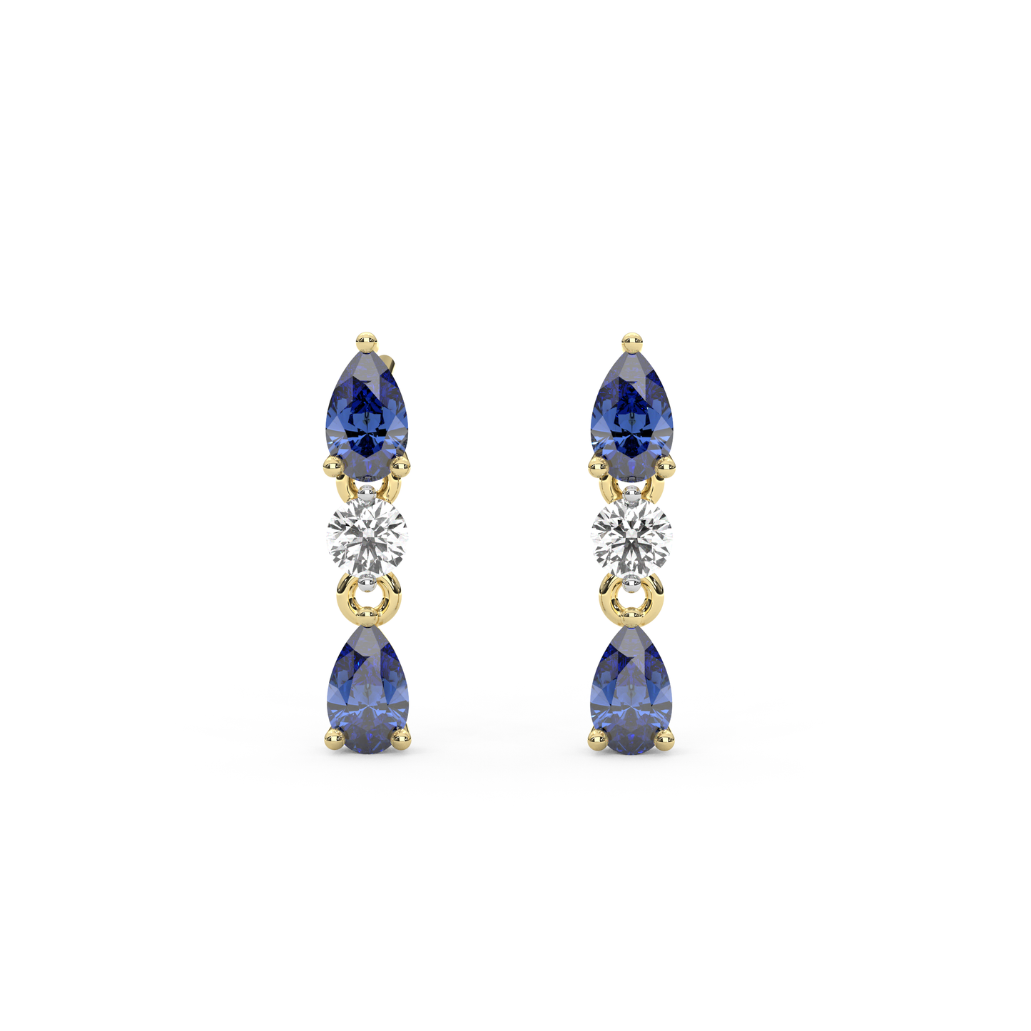 Lab Sapphire Mini Pia Earrings