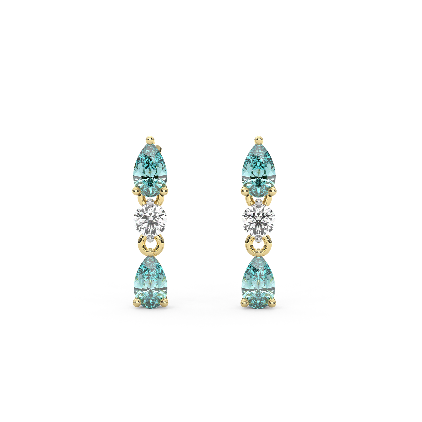 Lab Sapphire Mini Pia Earrings