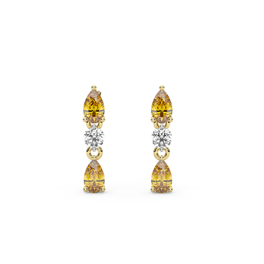 Mini Pia Earrings in Orange