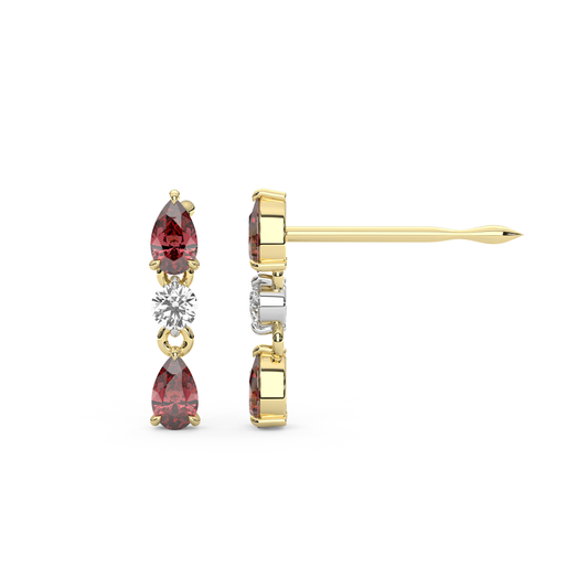 Mini Pia Earrings in Red