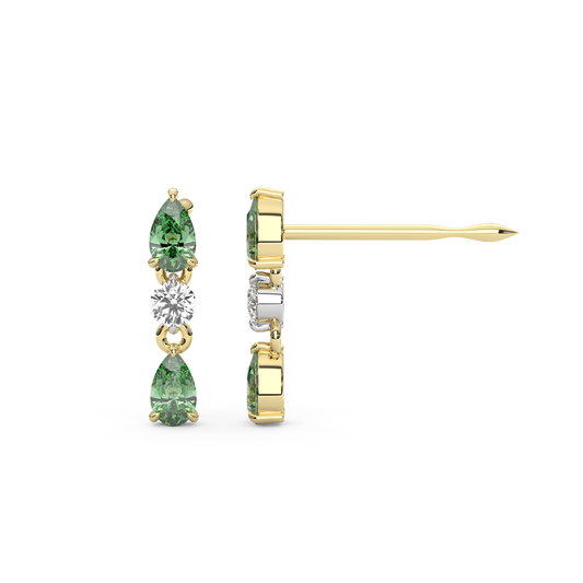 Mini Pia Earrings in Green