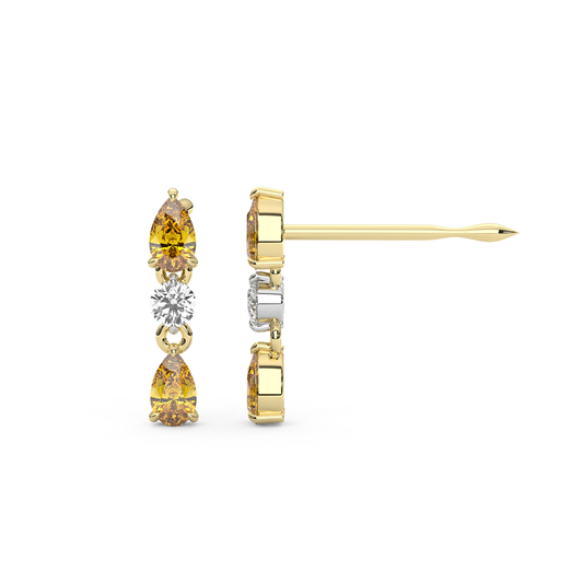Mini Pia Earrings in Orange