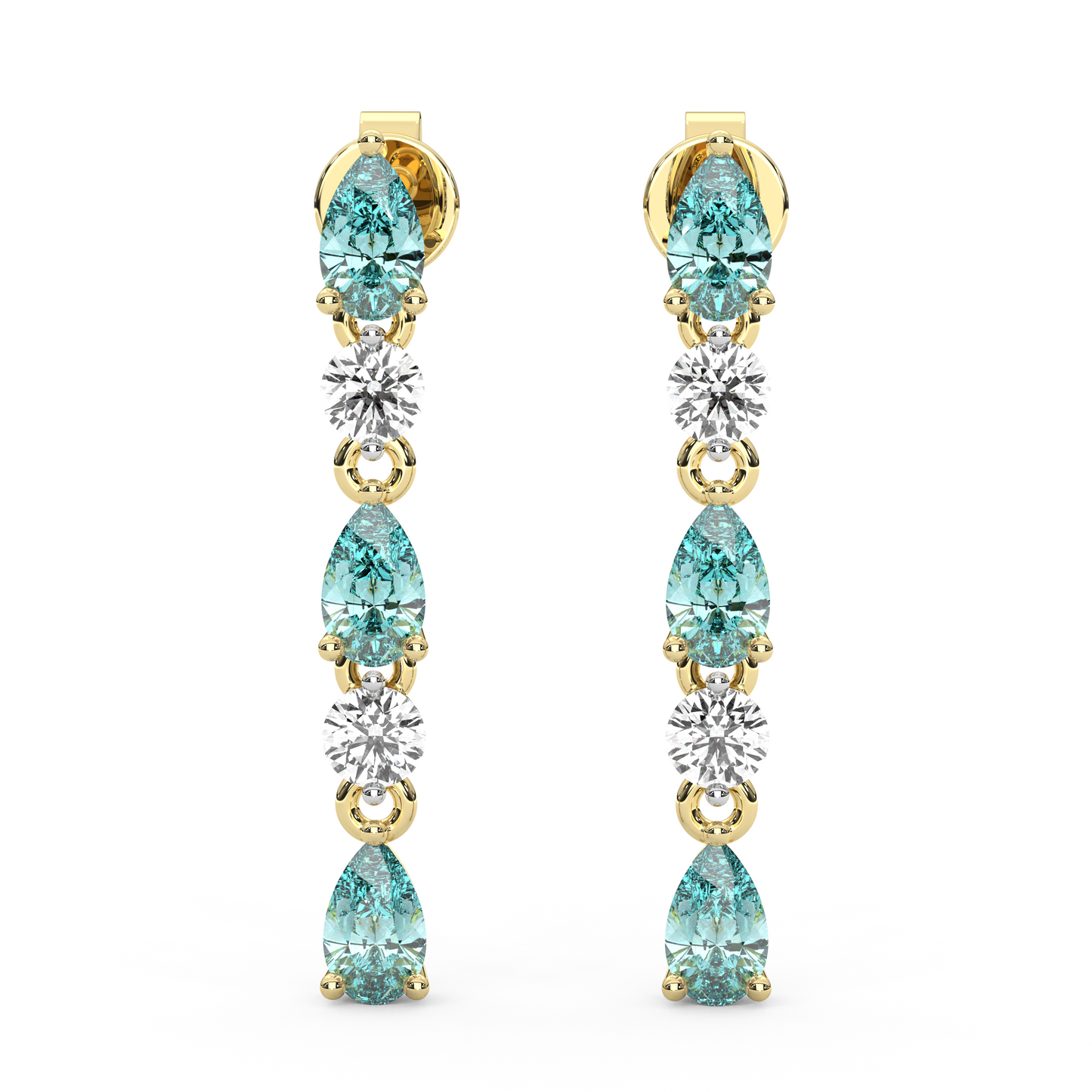 Lab Sapphire Pia Earrings