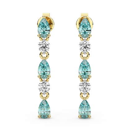 Lab Sapphire Pia Earrings