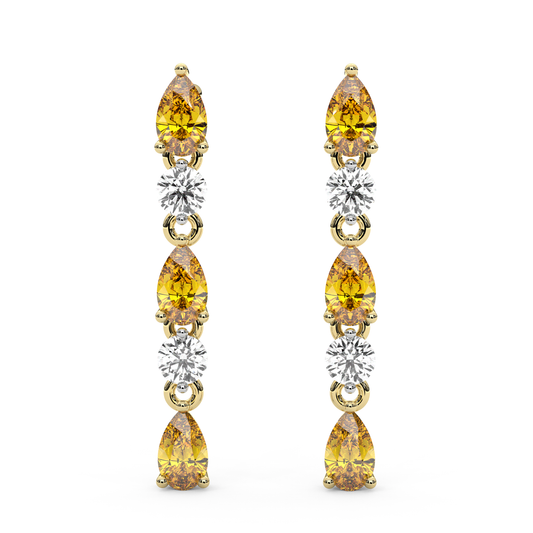 Pia Earrings in Orange