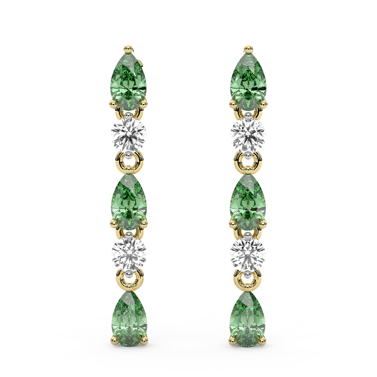 Pia Earrings in Green