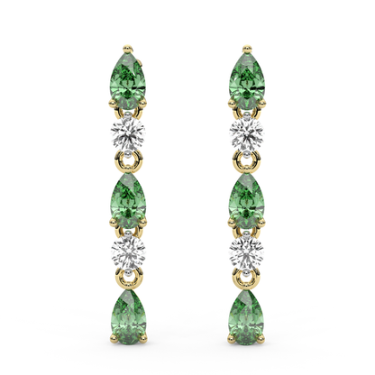 Pia Earrings in Green