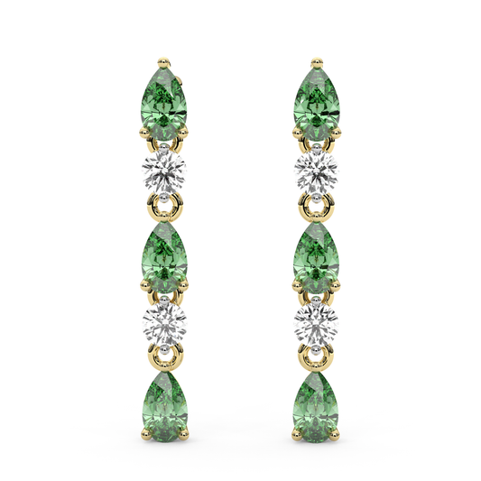 Pia Earrings in Green