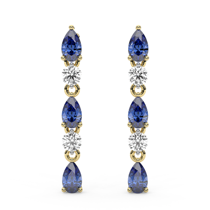 Pia Earrings in Blue Sapphire