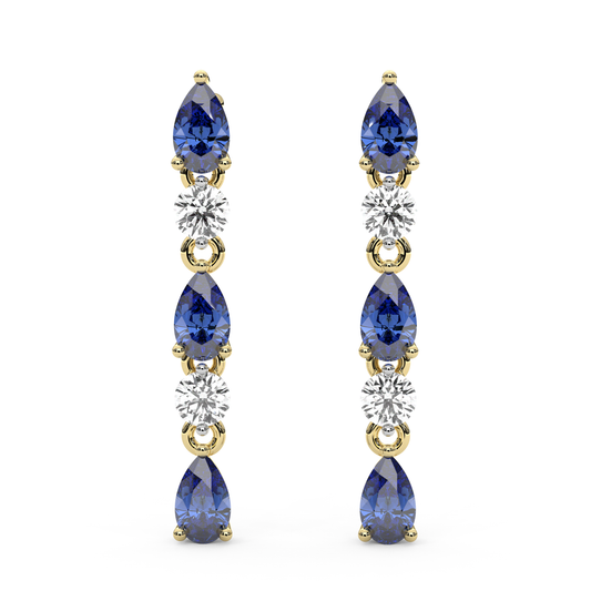 Pia Earrings in Blue Sapphire