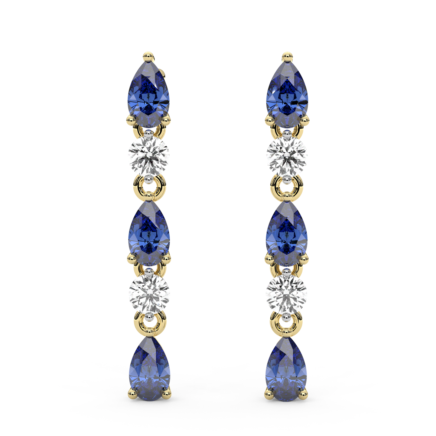 Lab Sapphire Pia Earrings