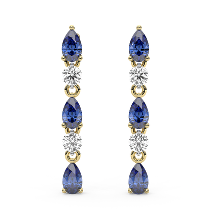 Lab Sapphire Pia Earrings