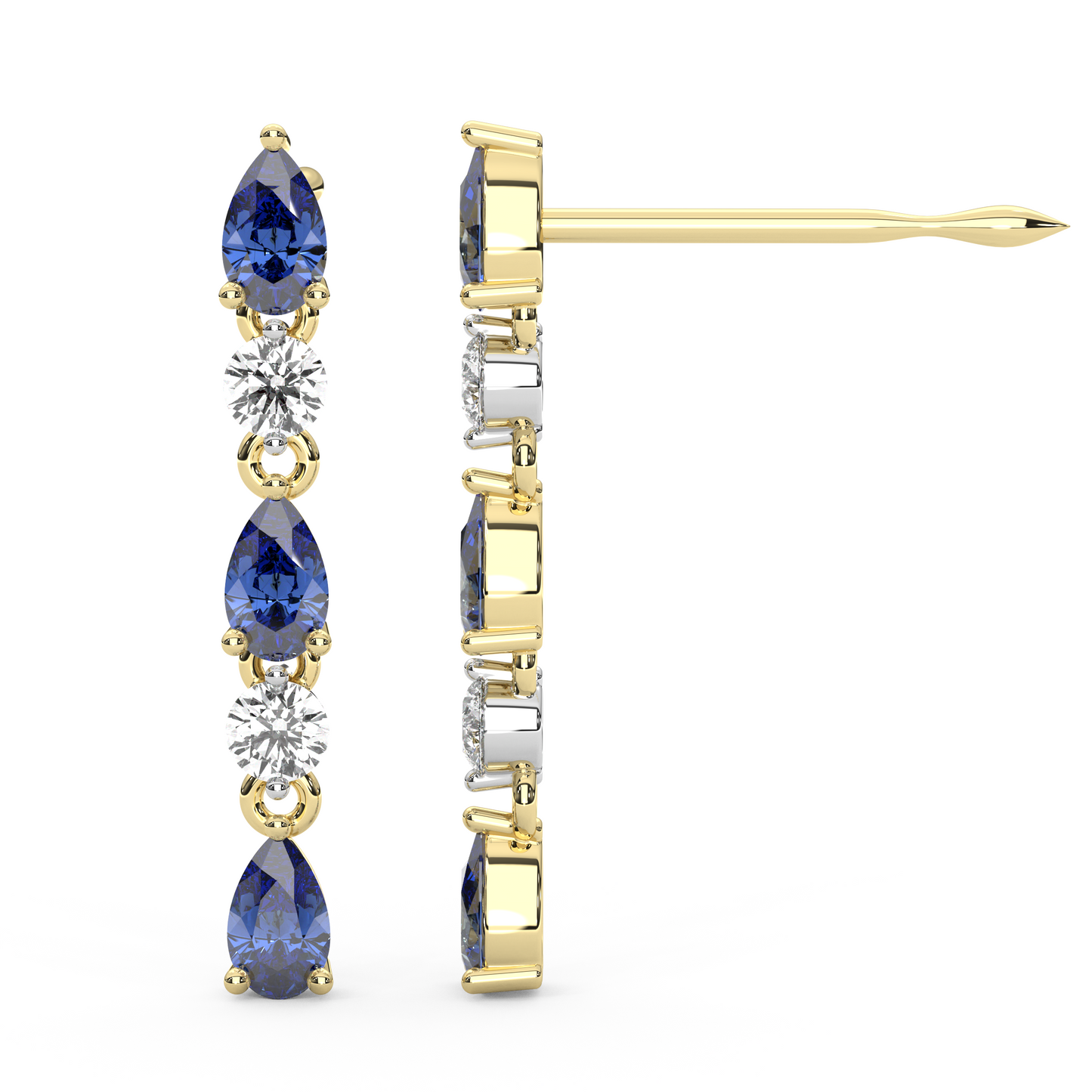 Pia Earrings in Blue Sapphire