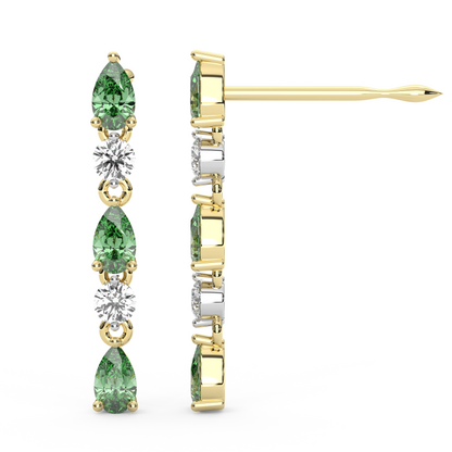 Pia Earrings in Green