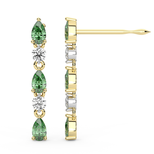Pia Earrings in Green