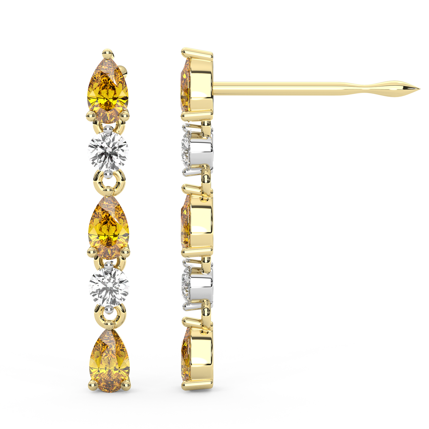 Pia Earrings in Orange