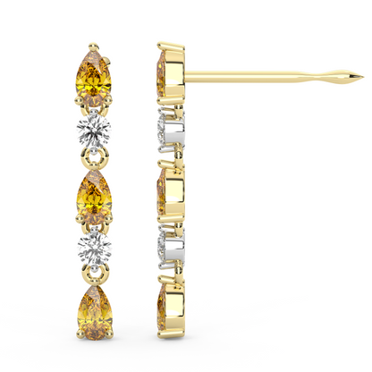 Pia Earrings in Orange