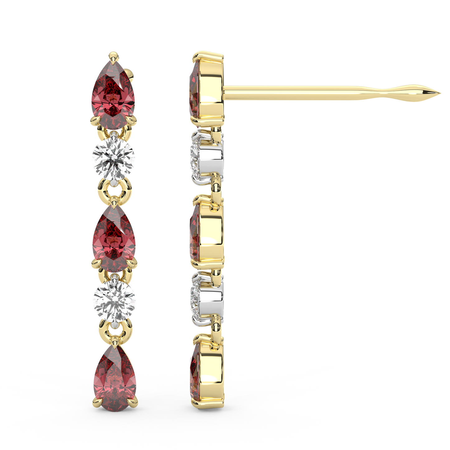 Pia Earrings in Red
