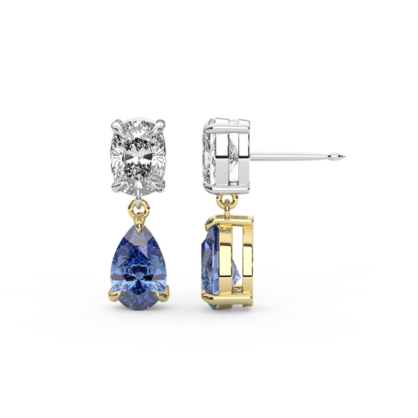 Raf Earrings in Blue Sapphire