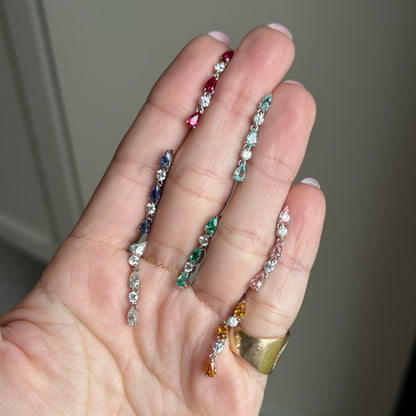 Mini Pia Earrings in Ruby Red