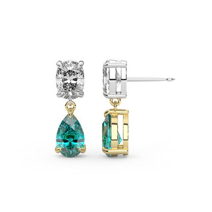 Raf Earrings in Teal