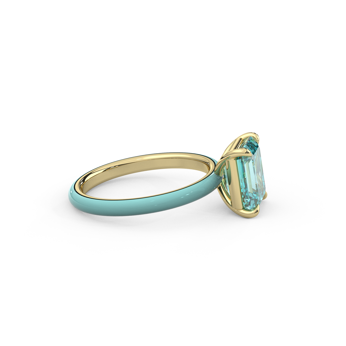 Paraiba Emerald Lab Sapphire Ring