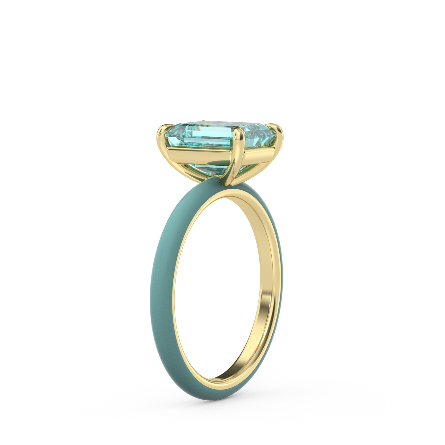 Paraiba Emerald Lab Sapphire Ring