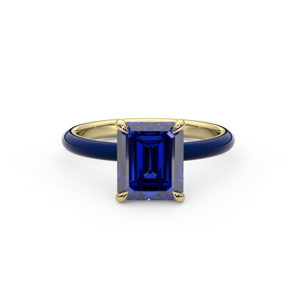 Sapphire Blue Emerald Lab Sapphire Ring