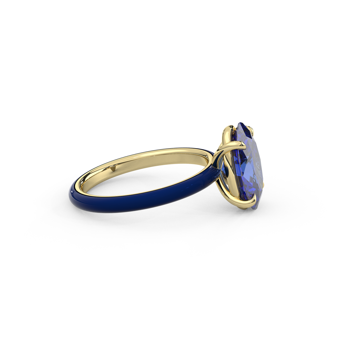 Sapphire Blue Oval Lab Sapphire Ring