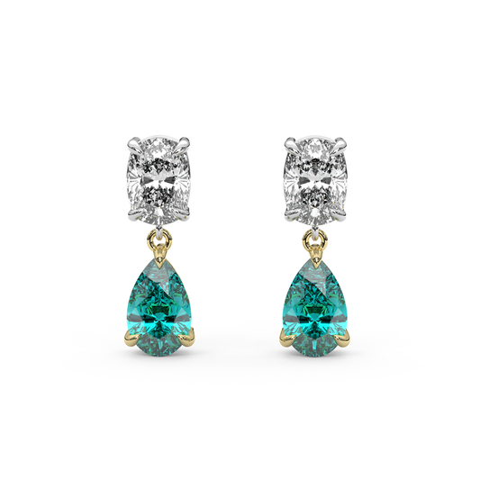 Raf Earrings in Teal