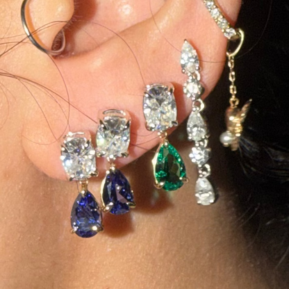 Raf Earrings in Blue Sapphire