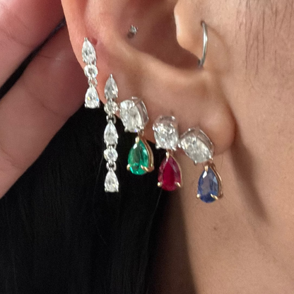 Raf Earrings in Blue Sapphire