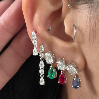 Raf Earrings in Red