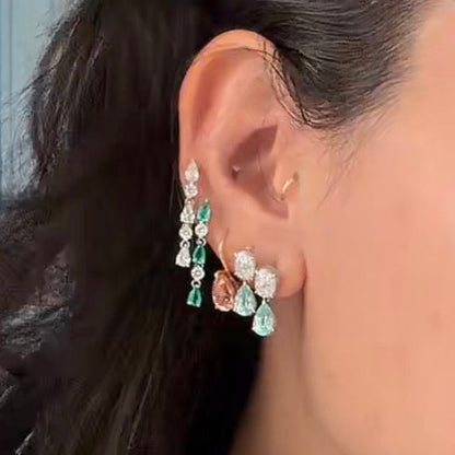 Raf Earrings in Teal