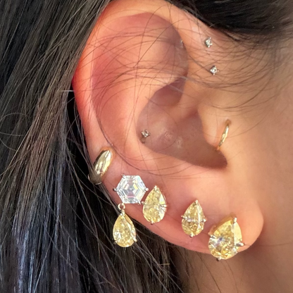 Lily Studs in Champagne