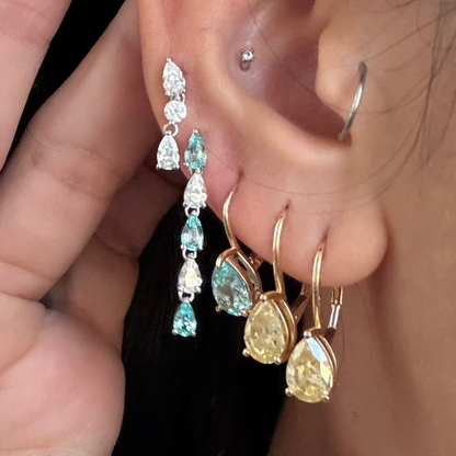 Mini Pia Earrings in Green