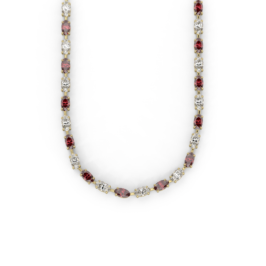 Diana Necklace in Ruby Red