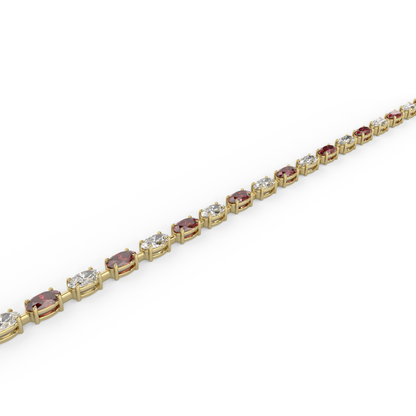 Diana Necklace in Ruby Red