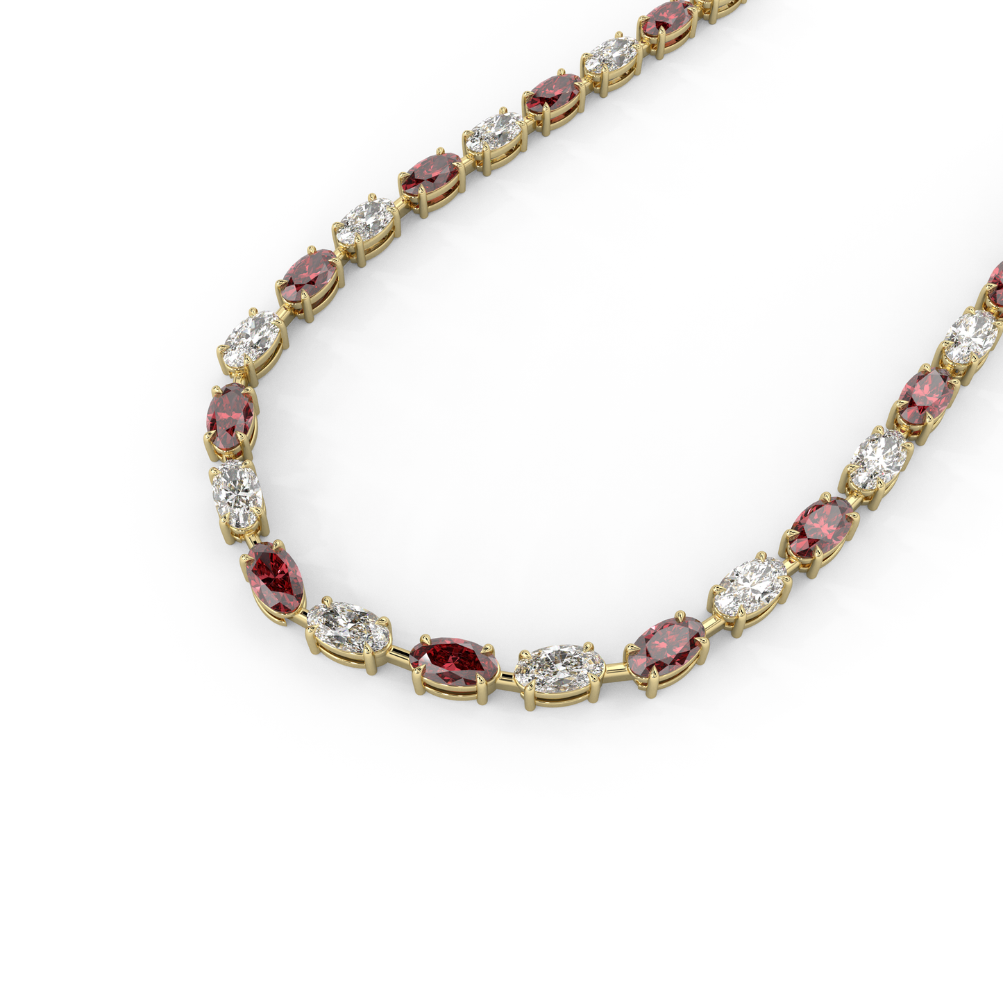 Diana Necklace in Ruby Red
