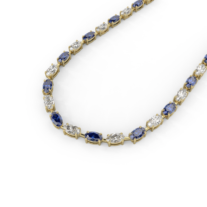 Diana Necklace in Sapphire Blue