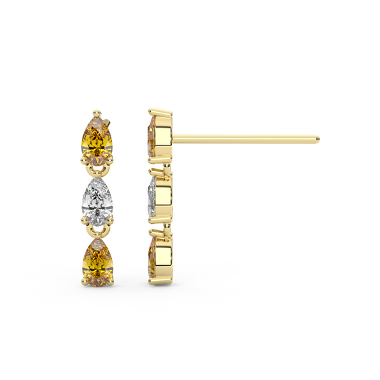 Mini Esme Earrings in Orange